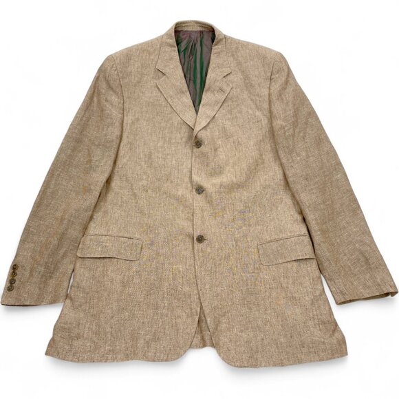 Ermenegildo Zegna Linen Italy Made Blazer Sport Coat Jacket Men's 44 L Long - Picture 11 of 11